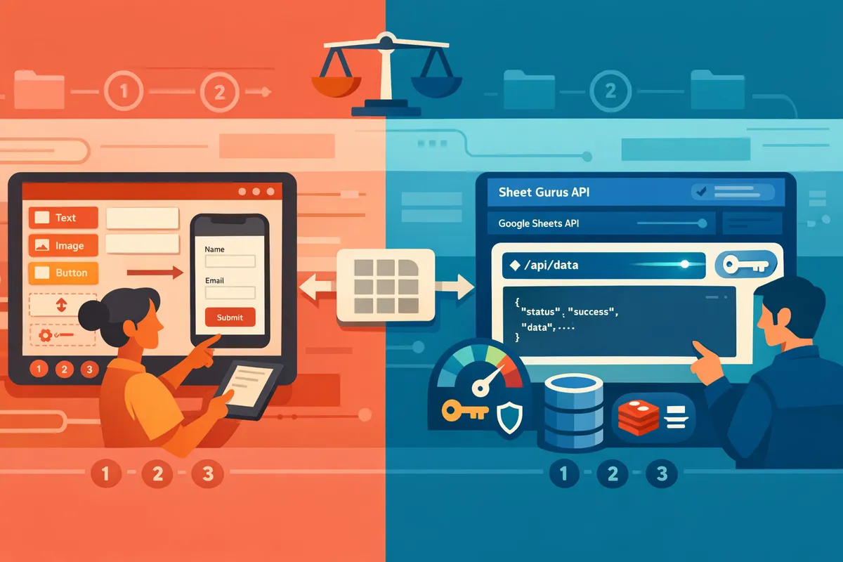 AppSheet vs a Google Sheets REST API (2026): When to Use Google’s No‑Code App Builder vs Building on a JSON API