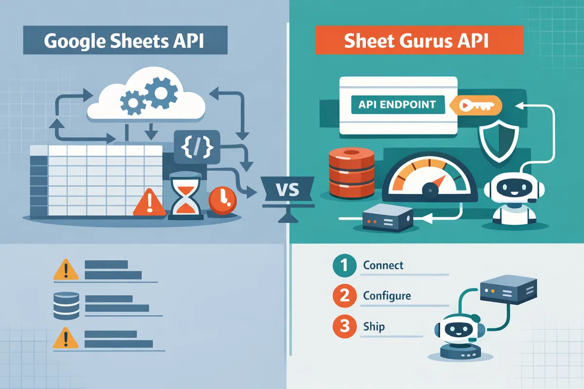 Google Sheets REST API vs Google Sheets API: Differences, Pros/Cons, and the Fastest Path to CRUD