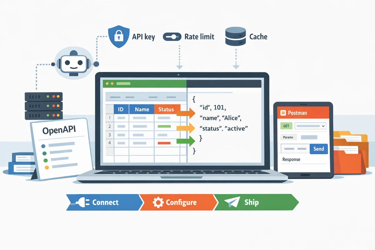 Google Sheets RESTful JSON API with CRUD: Free Postman & OpenAPI